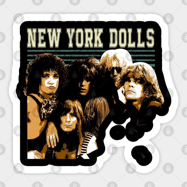 Dressed To Thrill New York Dolls Style In Focus Sticker by ElenaBerryDesigns